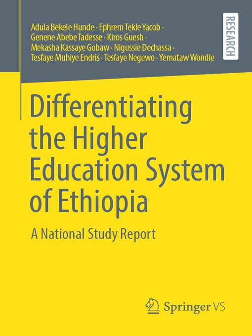 Title details for Differentiating the Higher Education System of Ethiopia by Adula Bekele Hunde - Wait list
